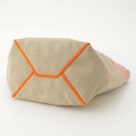 Celine Hippo Phantom Large Linen Canvas Tote Bag Beige x Pink - Picture 5 of 10